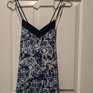 Blue and white tank top